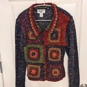 MY Knitted Patchwork Cardigan Sweater